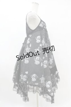 画像3: HANGRY&ANGRY / H&A PRINT & STRIPE BABY DOLL DRESS  ブラック H-25-07-25-1016-HN-OP-KB-ZH