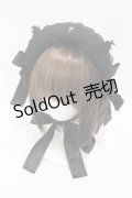 MR corset / 梯子レース猫耳ミニボンネット  黒 H-25-07-25-1003-PU-AC-KB-ZH