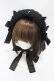 画像1: MR corset / 梯子レース猫耳ミニボンネット  黒 H-25-07-25-1003-PU-AC-KB-ZH (1)