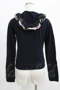 画像3: JESUS DIAMANTE / シフォンフリルパーカー Free ブラック H-25-07-25-059-JE-TO-NS-ZH