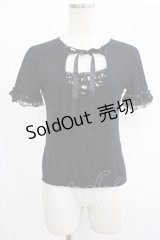 JESUS DIAMANTE / ドットシフォンフリルトップス Free ブラック H-25-07-25-067-JE-TO-NS-ZH