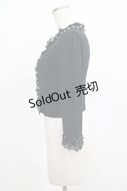 画像2: JESUS DIAMANTE / ドットシフォンフリルカーデ Free ブラック H-25-07-25-068-JE-TO-NS-ZH