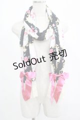 JESUS DIAMANTE / アントワーヌストール  オーナメント柄ブラック H-25-07-25-078-JE-ZA-NS-ZH
