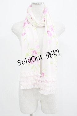 画像1: JESUS DIAMANTE / ぼかし薔薇マフラー  ピンク H-25-07-25-079-JE-ZA-NS-ZH