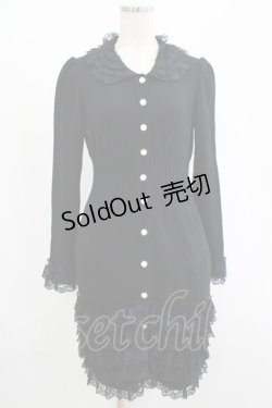 画像1: JESUS DIAMANTE / マドモアゼルニットワンピース 40 ブラック H-25-07-25-009-JE-OP-NS-ZH