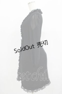 画像2: JESUS DIAMANTE / マドモアゼルエレガンスニットワンピース 40 ブラック H-25-07-25-010-JE-OP-NS-ZH