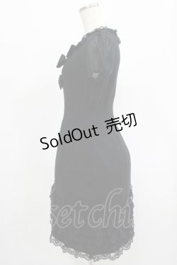 画像2: JESUS DIAMANTE / マドモワゼル3リボンワンピース 40 ブラック H-25-07-25-011-JE-OP-NS-ZH