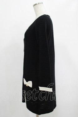 画像2: JESUS DIAMANTE / ハートチャームニットワンピース 38 ブラック H-25-07-25-012-JE-OP-NS-ZH