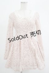 LIZ LISA / スカラップカラーワンピース Free ピンク H-25-07-25-016-LO-OP-NS-ZH