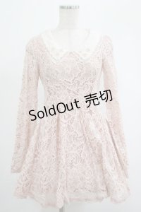 LIZ LISA / スカラップカラーワンピース Free ピンク H-25-07-25-016-LO-OP-NS-ZH