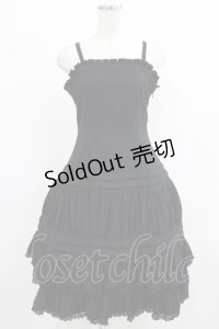 Victorian maiden / ツイルギャザージャンパースカート Free ブラック H-25-07-26-001-CL-OP-NS-ZH