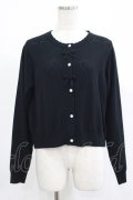 m petit by misako / AM*ハート透かしニットカーディガン L ブラック H-25-07-26-028-LO-TO-NS-ZH
