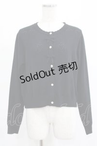 m petit by misako / AM*ハート透かしニットカーディガン L ブラック H-25-07-26-028-LO-TO-NS-ZH