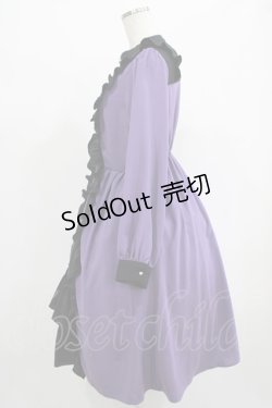 画像2: axes femme POETIQUE / レースクロスシスターワンピース M ブラック/パープル H-25-07-26-004-AX-OP-NS-ZH