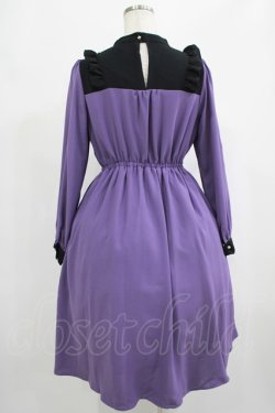 画像3: axes femme POETIQUE / レースクロスシスターワンピース M ブラック/パープル H-25-07-26-004-AX-OP-NS-ZH