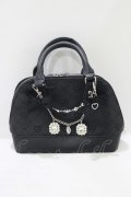 Lovely Tency / 眞白ありすコラボ/ビジューチェーン付きモノグラムバッグ  ブラック H-25-07-26-040-GO-BG-NS-ZH