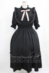 m petit by misako / NINA'SコラボAMハイショクメローワンピース M ブラック/ピンク H-25-07-26-005-LO-OP-NS-ZH
