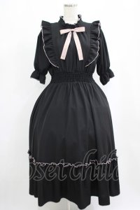 m petit by misako / NINA'SコラボAMハイショクメローワンピース M ブラック/ピンク H-25-07-26-005-LO-OP-NS-ZH