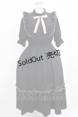 画像1: m petit by misako / NINA'SコラボAMハイショクメローワンピース M ブラック/ピンク H-25-07-26-005-LO-OP-NS-ZH