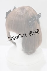 Angelic Pretty / ロゴハートチャームグログランリボンコーム  ブラック H-25-07-26-052-AP-AC-NS-ZH