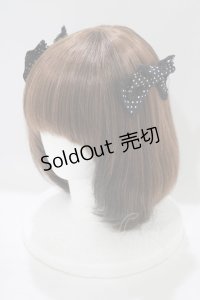 Angelic Pretty / ロゴハートチャームグログランリボンコーム  ブラック H-25-07-26-052-AP-AC-NS-ZH
