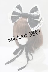 Angelic Pretty / リボンヘッドドレス  ブラック H-25-07-26-053-AP-AC-NS-ZH
