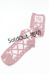 Angelic Pretty / レースアップハイソックス  ワイン H-25-07-26-1005-AP-ZA-NS-ZH
