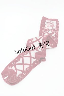 画像1: Angelic Pretty / レースアップハイソックス  ワイン H-25-07-26-1005-AP-ZA-NS-ZH