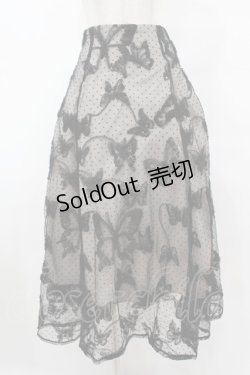 画像1: tocco closet / 蝶チュールスカート M ブラック H-25-07-26-1043-0-SK-NS-ZH