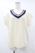 Fi.n.t / マルチラインニットベスト Free OFF WHITE H-25-07-26-1045-CA-TO-NS-ZH
