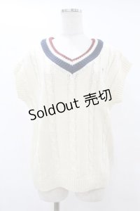 Fi.n.t / マルチラインニットベスト Free OFF WHITE H-25-07-26-1045-CA-TO-NS-ZH