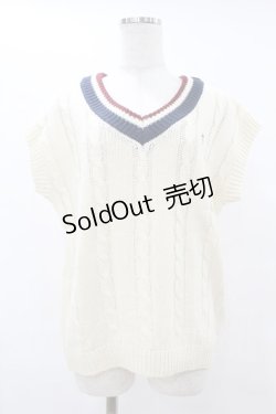 画像1: Fi.n.t / マルチラインニットベスト Free OFF WHITE H-25-07-26-1045-CA-TO-NS-ZH