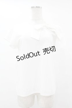 画像1: tocco closet / リボンブラウス M オフ H-25-07-26-1046-0-BL-NS-ZH
