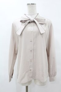 Fi.n.t / キャンディーストライプボウタイブラウス Free PINK BEIGE H-25-07-26-1048-CA-BL-NS-ZH