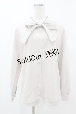 画像1: Fi.n.t / キャンディーストライプボウタイブラウス Free PINK BEIGE H-25-07-26-1048-CA-BL-NS-ZH