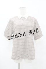 Fi.n.t / タイ付きチェッククレリック5分袖シャツ Free PURPLE×BR H-25-07-26-1049-CA-BL-NS-ZH