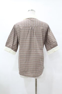 画像2: Fi.n.t / タイ付きチェッククレリック5分袖シャツ Free PURPLE×BR H-25-07-26-1049-CA-BL-NS-ZH