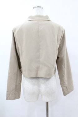 画像2: Fi.n.t / チェーンステッチ使いダブル釦ショートジャケット Free BEIGE H-25-07-26-1050-CA-JA-NS-ZH