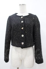 tocco closet / ノーカラージャケット M ブラック H-25-07-26-1055-0-JA-NS-ZH