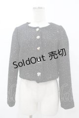 tocco closet / ノーカラージャケット M ブラック H-25-07-26-1055-0-JA-NS-ZH