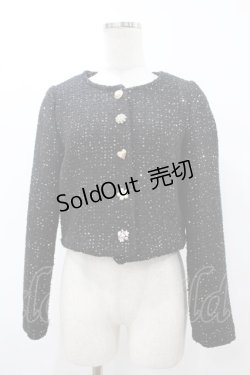 画像1: tocco closet / ノーカラージャケット M ブラック H-25-07-26-1055-0-JA-NS-ZH