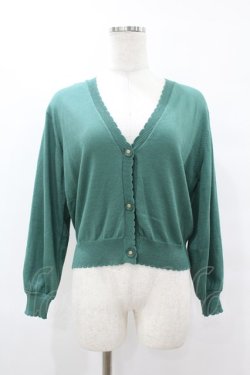 画像1: F&A / マーガレット釦UVカットニットカーディガン Free GREEN H-25-07-26-1057-LO-TO-NS-ZH