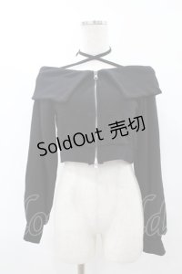 EATME / オフショルパーカーデザインTOP Free ブラック H-25-07-26-1058-LO-TO-NS-ZH