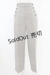 Fi.n.t / サイド釦チェックストレートパンツ Free BROWN H-25-07-26-1015-CA-PA-NS-ZH