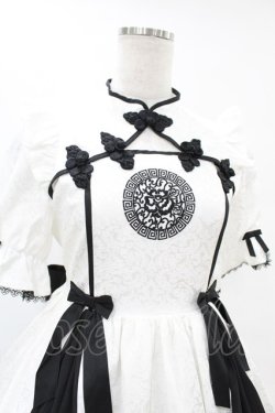 画像4: axes femme kawaii / 牡丹刺繍チャイナワンピース M 白 H-25-07-26-1019-AX-OP-NS-ZH