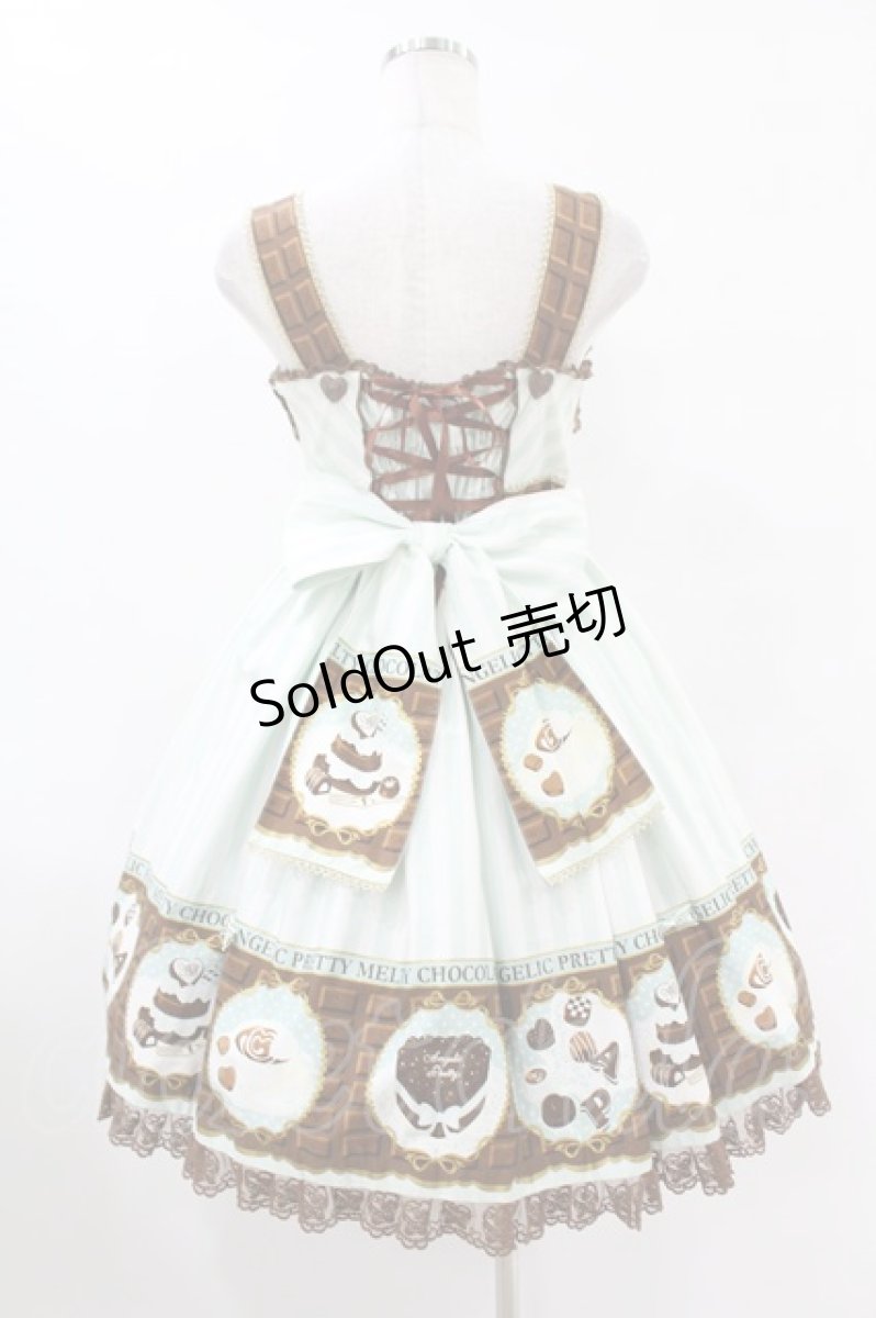 画像2: Angelic Pretty / Meltyチョコレートハイウエストジャンパースカート Free ミント H-25-07-26-1021-AP-OP-NS-ZH (2)