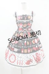 Angelic Pretty / French Cafe切替ジャンパースカート Free ブラック H-25-07-26-1025-AP-OP-NS-ZH