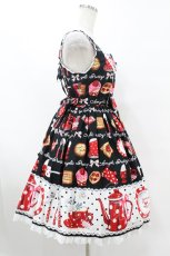 画像3: Angelic Pretty / French Cafe切替ジャンパースカート Free ブラック H-25-07-26-1025-AP-OP-NS-ZH (3)