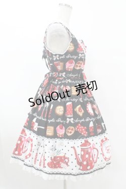 画像3: Angelic Pretty / French Cafe切替ジャンパースカート Free ブラック H-25-07-26-1025-AP-OP-NS-ZH