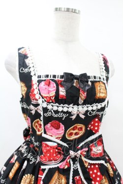 画像4: Angelic Pretty / French Cafe切替ジャンパースカート Free ブラック H-25-07-26-1025-AP-OP-NS-ZH